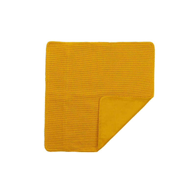 Cover | 45x45 Knitted Oker Yellow